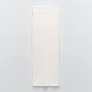 Zara white ribbed midi skirt